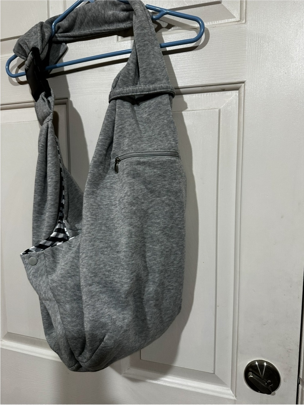 Gray & black checkered dog sling